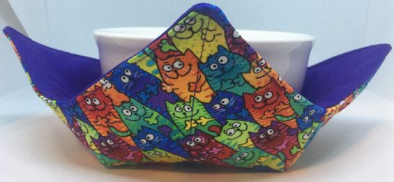 Colorful Cats Small Bowl Caddy OCG-COLORFULCATSSMA-121